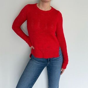 Abercrombie & Fitch Vibrant Red Crew Neck Sweater